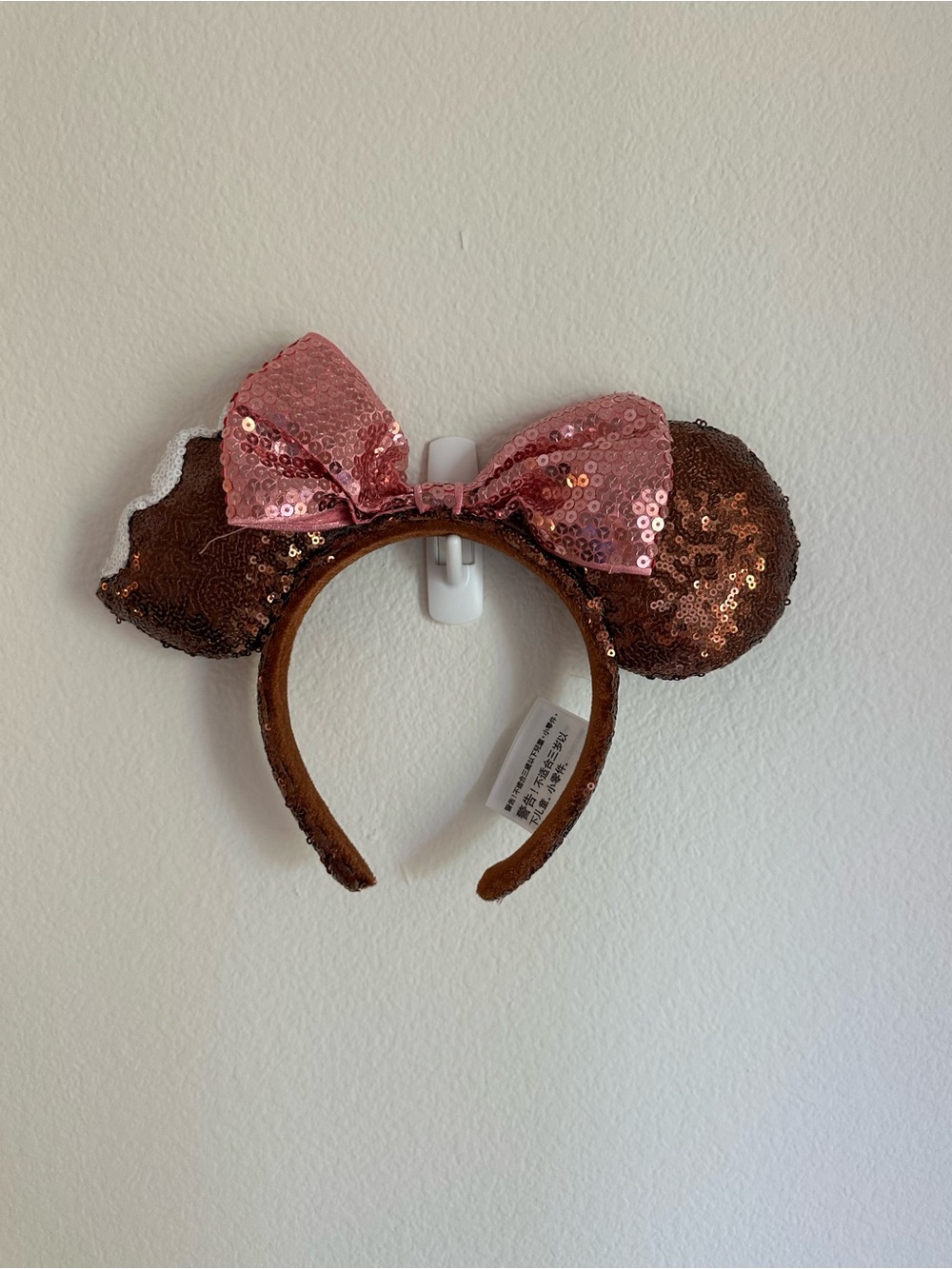 Disney Mickey Chocolate Bar Popsicle Sequin Minnie Ears Headband